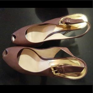 Michael Kors genuine  leather platform heels